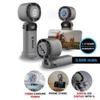 Ruční větráček TURBO, se šňůrkou na krk
