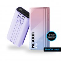 10000 mAh - power banka s QC 22,5 W a vestavěnými kabely