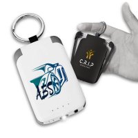 Pohotovostn&iacute; power banka na kl&iacute;če CHARGEGO, s vestavěn&yacute;mi kabely a LED sv&iacute;tilnou