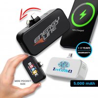4500mAh připojitelná power banka KONNEX, s výsuvnými konektory USB-C a Lightning a PD 20 W