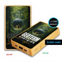 Bambusová power banka, FSC certifikováno, 5000 mAh