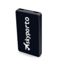 Duální power banka s CMYK + LED logem, 4000/5000/6000 mAh