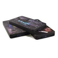 Duální power banka s CMYK + LED logem, 4000/5000/6000 mAh