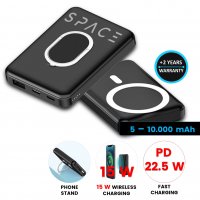 Rychlonabíjecí bezdrátová power banka se stojánkem, PD 22,5 W + MagSafe 15 W kompatibilní, 10000 mAh