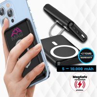 Rychlonabíjecí bezdrátová power banka se stojánkem, PD 22,5 W + MagSafe 15 W kompatibilní, 10000 mAh
