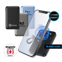 10000 mAh - kovová magnetická power banka s 15W bezdrátovým nabjením a PD 20 W