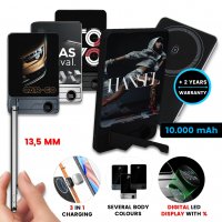 10000mAh magnetická kovová power banka QUANTUM 3 v 1, s 15W bezdrátovým nabíjením a PD 20 W