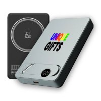 10000mAh magnetická kovová power banka FLATIQ, s 15W bezdrátovým nabíjením a PD 20 W