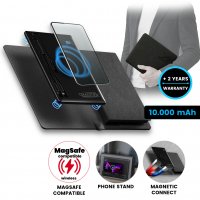 10000mAh magnetická power banka NEXON, v deskách se zápisníkem, s 15W bezdrátovým nabíjením a PD 20 W