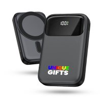 10000 mAh &ndash; magnetick&aacute; power banka s 15W bezdr&aacute;tov&yacute;m nab&iacute;jen&iacute;m a PD 24 W, rABS