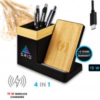 Stojánek na mobil a tužky s 15W bezdrátovým nabíjením