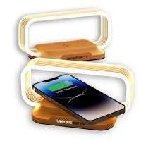 Stojánek NIGHTCHARGE s 15W bezdrátovým nabíjením a nočním osvětlením, rABS