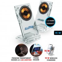 15W transparentn&iacute; magnetick&aacute; bezdr&aacute;tov&aacute; nab&iacute;ječka/stoj&aacute;nek ACRYLITE