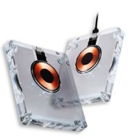 15W transparentní bezdrátová nabíjecí podložka CRYSTAL, s LED podsvícením