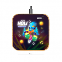 15W bambusov&aacute; bezdr&aacute;tov&aacute; rychlonab&iacute;jec&iacute; podložka s CMYK + LED logem