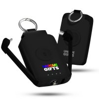 Pohotovostn&iacute; power banka na kl&iacute;če CHARGEGO, s vestavěn&yacute;mi kabely, LED sv&iacute;tilnou a nab&iacute;ječkou na Apple Watch