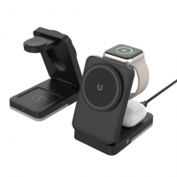 15W multifunčn&iacute; skl&aacute;dac&iacute; magnetick&aacute; bezdr&aacute;tov&aacute; nab&iacute;ječka/stoj&aacute;nek FOLDEX (3 v 1)