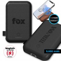5000mAh kožená magnetická power banka LEATHA, s 15W bezdrátovým nabíjením a PD 20 W