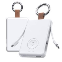 5000mAh power banka CHARGEY, s vestavěnými kabely a bezdrátovým nabíjením pro Apple Watch