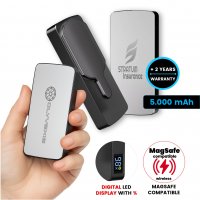5000mAh tenká magnetická kovová power banka NEXLITE, s 15W bezdrátovým nabíjením, PD 20 W a QC 22,5 W