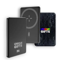 5000 mAh - magnetick&aacute; power banka MAGPLATE, s 15W bezdr&aacute;tov&yacute;m nab&iacute;jen&iacute;m a PD 20 W