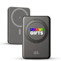 5000 mAh &ndash; magnetick&aacute; power banka s 15W bezdr&aacute;tov&yacute;m nab&iacute;jen&iacute;m, PD 20 W a stoj&aacute;nkem