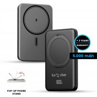 5000 mAh &ndash; magnetick&aacute; power banka s 15W bezdr&aacute;tov&yacute;m nab&iacute;jen&iacute;m, PD 20 W a stoj&aacute;nkem