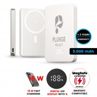 5000 mAh &ndash; magnetick&aacute; power banka PowerGo, s 15W bezdr&aacute;tov&yacute;m nab&iacute;jen&iacute;m a PD 20 W
