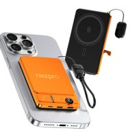 5000 mAh - magnetick&aacute; kovov&aacute; power banka SLIMAG 3 v 1, s 15W bezdr&aacute;tov&yacute;m nab&iacute;jen&iacute;m a QC 22,5 W