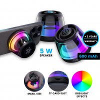 5W magnetický bezdrátový reproduktor s rGB barevnými efekty