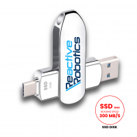 OTOČNÝ PŘENOSNÝ SSD DISK S KONEKTORY USB-C A USB-A