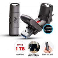 Vysokorychlostn&iacute; přenosn&yacute; SSD disk SwiftPro, s konektory USB-C a USB-A, USB 3.2