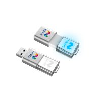 VÝSUVNÝ USB FLASH DISK S LED PODSVÍCENÝM LOGEM