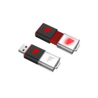 VÝSUVNÝ USB FLASH DISK S LED PODSVÍCENÝM LOGEM