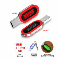 CRYSTAL USB FLASH DISK  S LED PODSVÍCENÝM LOGEM