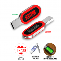 CRYSTAL USB FLASH DISK  S LED PODSVÍCENÝM LOGEM