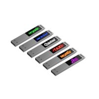 SLIM KOVOVÝ USB FLASH DISK S LED LOGEM