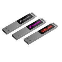 SLIM KOVOVÝ USB FLASH DISK S LED LOGEM