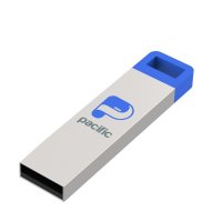 KOVOVÝ MINI USB FLASH DISK S BAREVNÝM POUTKEM