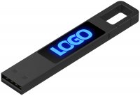 Slim kovov&yacute; USB 2.0 / 3.0 flash disk s LED logem a karabinou