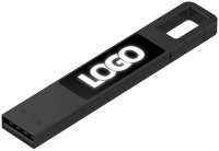 Slim kovov&yacute; USB 2.0 / 3.0 flash disk s LED logem a karabinou