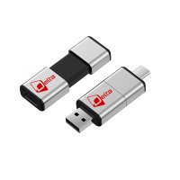 VÝSUVNÝ USB 2.0 / 3.0 FLASH DISK S KONEKTORY USB-C (TYPE-C) A USB-A