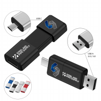 VÝSUVNÝ USB 2.0 / 3.0 FLASH DISK S KONEKTORY USB-C (TYPE-C) A USB-A