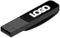 Kovov&yacute; USB 2.0 / 3.0 flash disk s LED logem, klip
