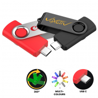 OTOČNÝ USB FLASH DISK TWISTER, S USB-C