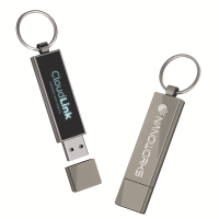 KOVOVÝ USB FLASH DISK S LED LOGEM