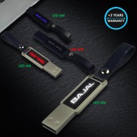 Mini kovový USB 2.0/3.0 flash disk s LED logem