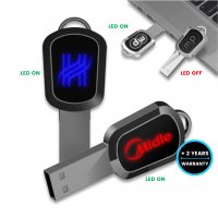 Kovový USB 2.0/3.0 flash disk s LED logem