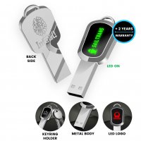 Kovový USB 2.0/3.0 flash disk s LED logem