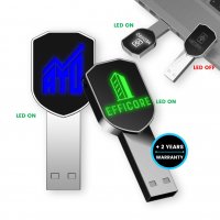 Kovový USB 2.0/3.0 flash disk s LED logem